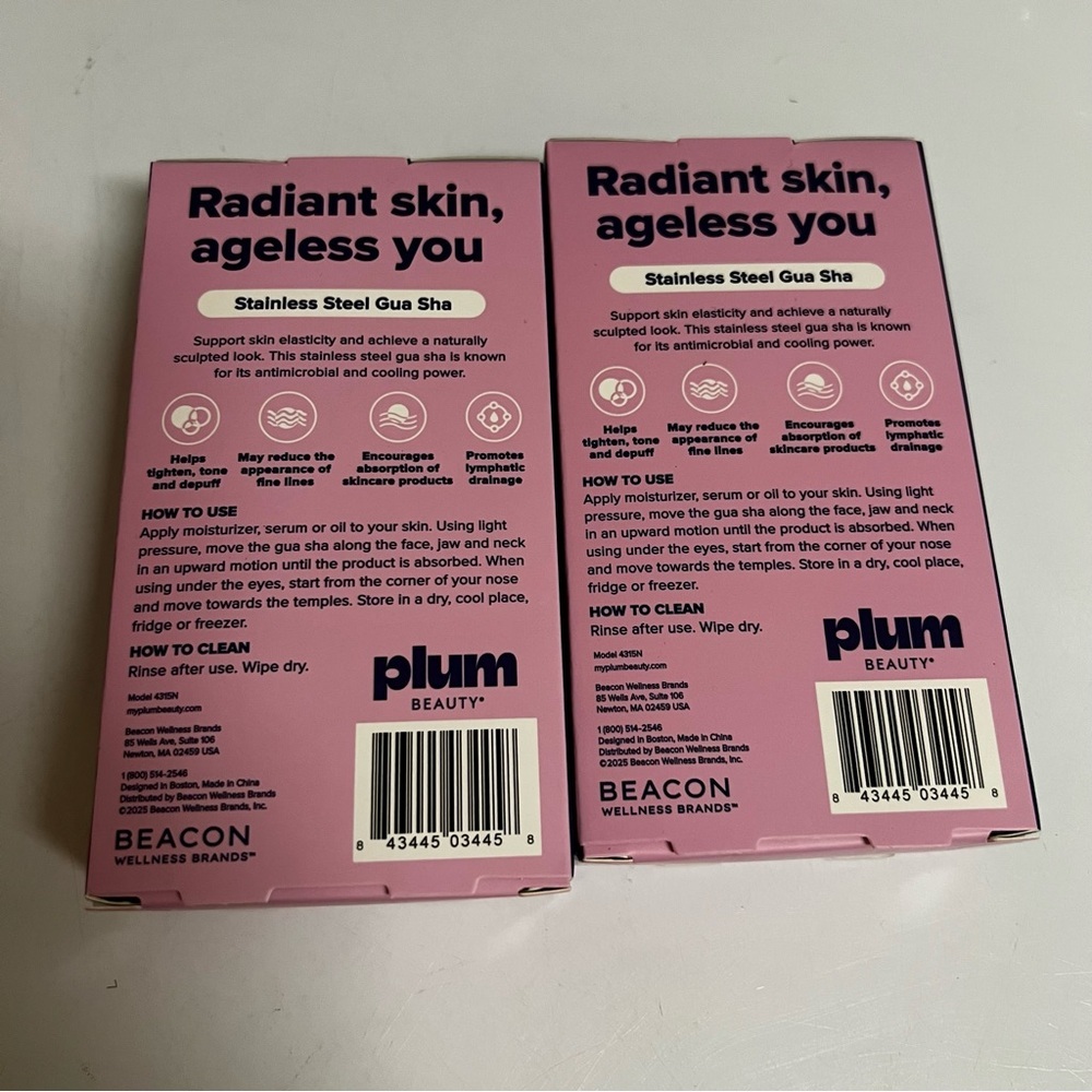 Plum Beauty Chill That Glow Stainless Steel Gua Sha (Set of 2) - Picture 2 of 5